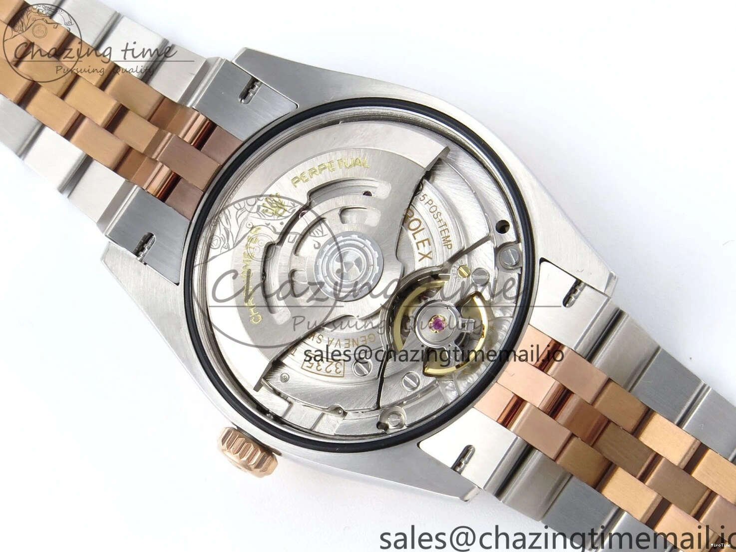 MiroTime 0408 DateJust 36 126231 EWEF Best Edition Silver Leaf Dial Stick Marker on SS RG Jubilee Bracelet A TopPick 596